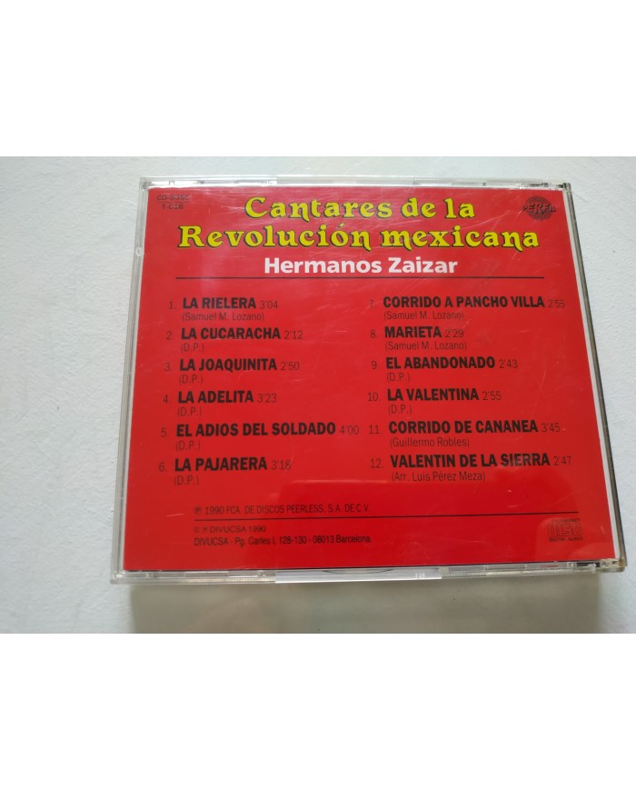 Cantares de la Revolucion Mexicana Hermanos Zaizar 1990 - CD