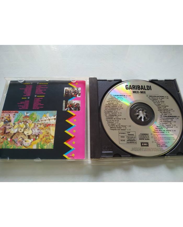 Garibaldi Mex-Mix Mex Mix 1990 Spain Press EMI - CD Am