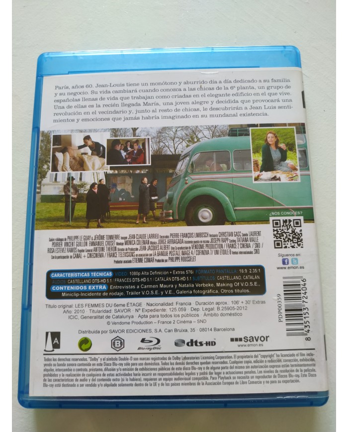Las Chicas de la 6 Planta Philippe La Guay Verbeke - Blu-Ray Español Frances Am