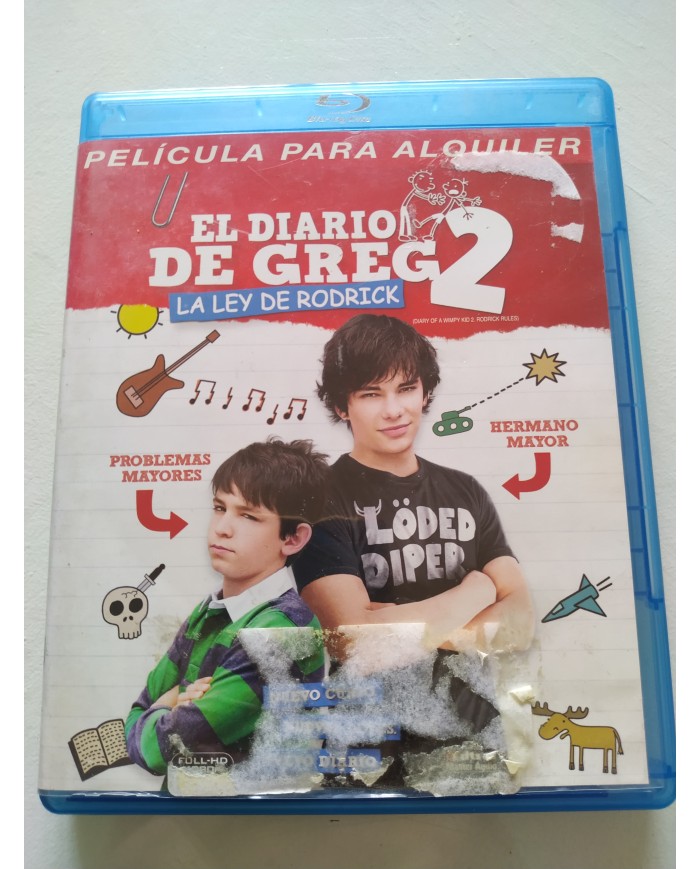 El Diario de Greg 2 La Ley de Rodrick - Blu-Ray Español Ingles
