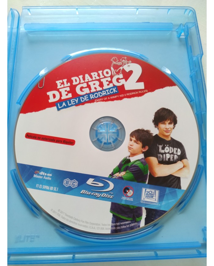 El Diario de Greg 2 La Ley de Rodrick - Blu-Ray Español Ingles