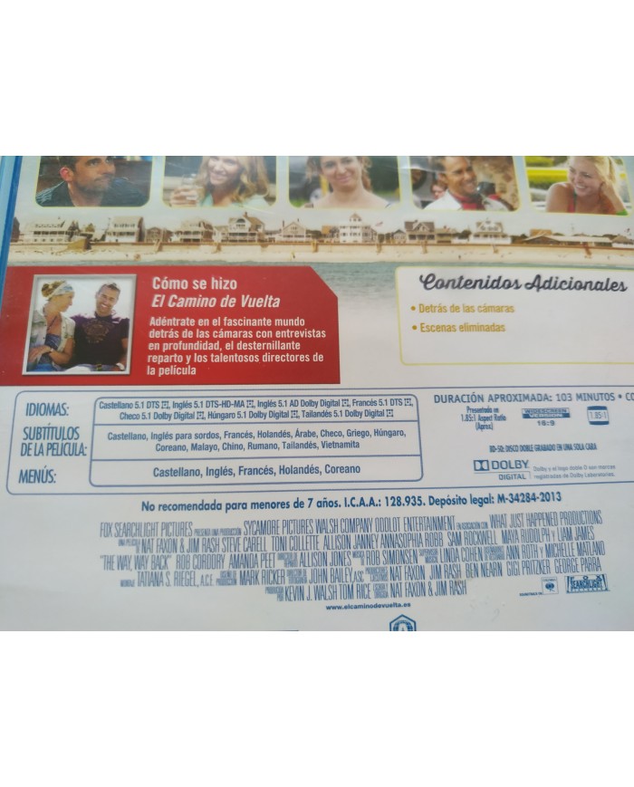 El Camino de Vuelta Carell Collette Rockwell - Blu-Ray Español Ingles Am
