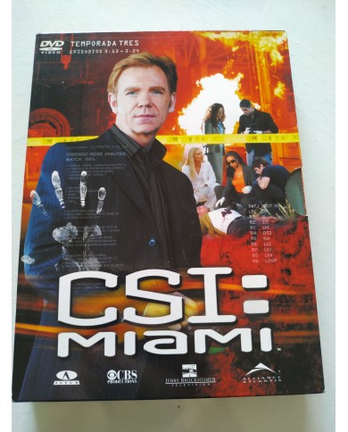 CSI Miami Tercera Temporada 3 3.13-3.24 2007 - 3 x DVD Español Ingles CSI Miami Tercera Temporada 3 3.13-3.24 2007 - 3 x DVD Español Ingles