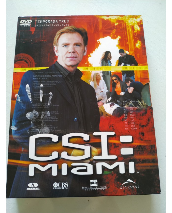 CSI Miami Tercera Temporada 3 3.13-3.24 2007 - 3 x DVD Español Ingles