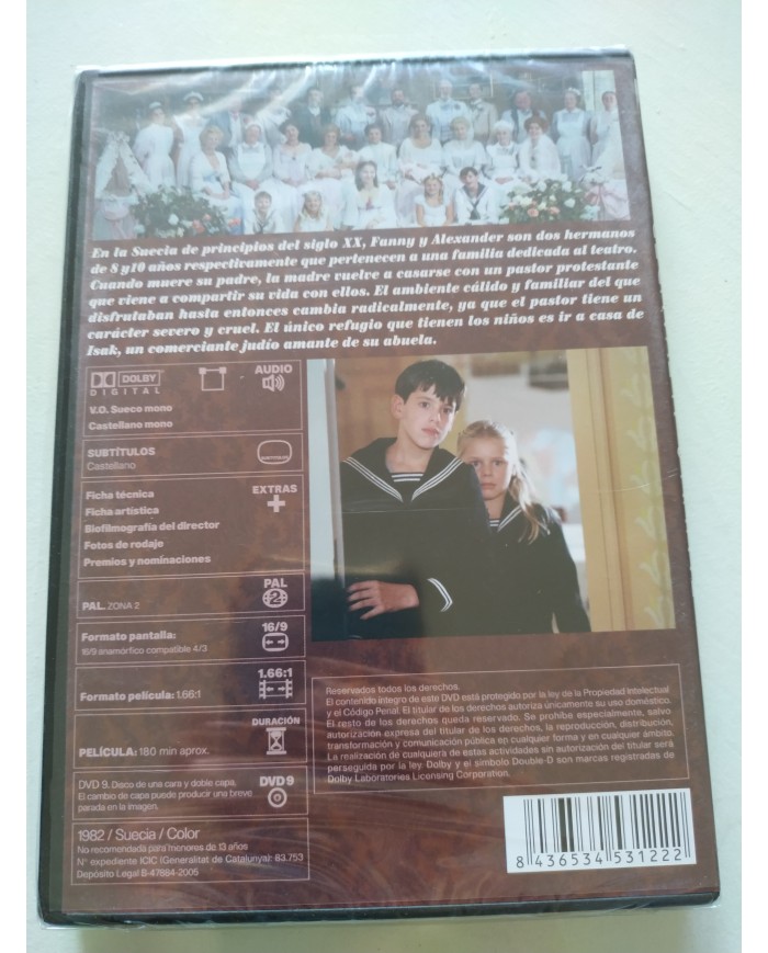 Fanny & Alexander Ingmar Bergman - DVD Español Sueco Region 2  Nueva