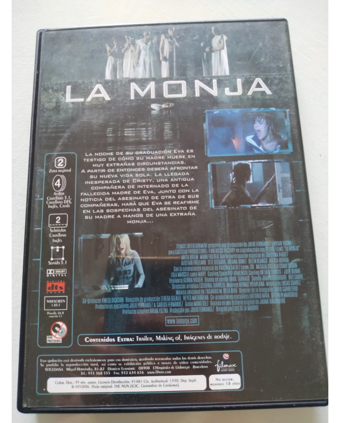 La Monja Luis de la Madrid Balaguero - DVD Español Ingles Region 2