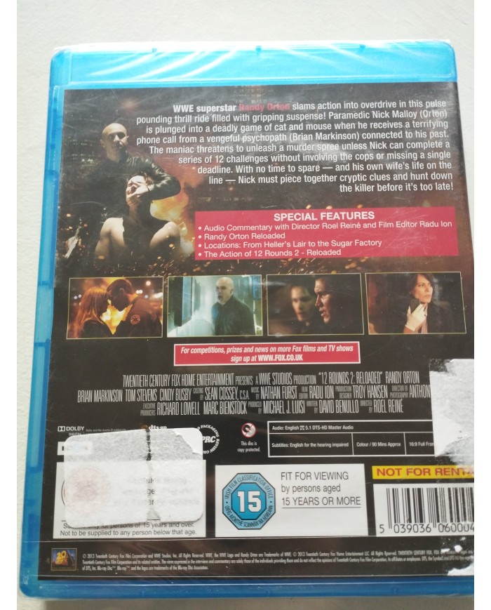 12 Rounds 2 Reloaded Randy Orton - Blu-Ray Ingles Region B Nuevo