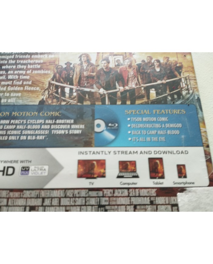 Percy Jackson Sea Of Monsters - Blu-Ray + Digital HD Ingles Region B Nuevo Am
