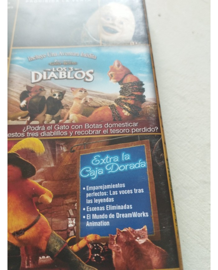 El Gato Con Botas Dreamworks Antonio Banderas DVD Español Ingles Region 2