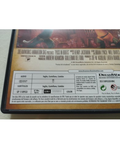 El Gato Con Botas Dreamworks Antonio Banderas DVD Español Ingles Region 2 El Gato Con Botas Dreamworks Antonio Banderas DVD Español Ingles Region 2