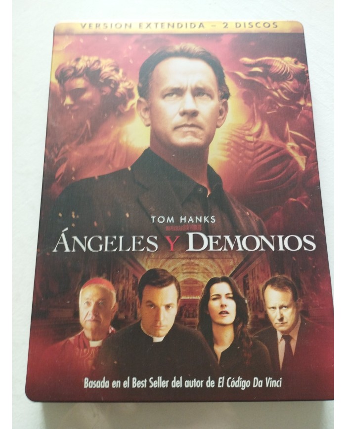 Angeles y Demonios Tom Hanks - 2 x DVD steelbook Español Ingles Region 2