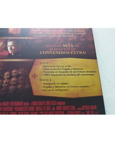 Angeles y Demonios Tom Hanks - 2 x DVD steelbook Español Ingles Region 2 Angeles y Demonios Tom Hanks - 2 x DVD steelbook Español Ingles Region 2
