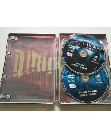 Angeles y Demonios Tom Hanks - 2 x DVD steelbook Español Ingles Region 2 Angeles y Demonios Tom Hanks - 2 x DVD steelbook Español Ingles Region 2