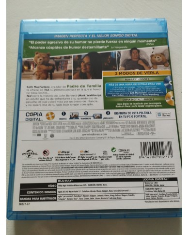 Ted Mark Wahlberg Mila Kunis Seth Macfarlane - Blu-Ray Español Ingles Am Ted Mark Wahlberg Mila Kunis Seth Macfarlane - Blu-Ray Español Ingles Am