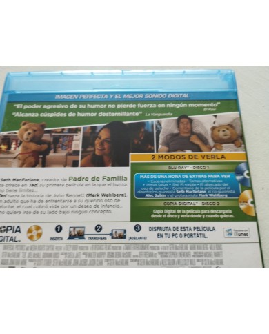 Ted Mark Wahlberg Mila Kunis Seth Macfarlane - Blu-Ray Español Ingles Am Ted Mark Wahlberg Mila Kunis Seth Macfarlane - Blu-Ray Español Ingles Am