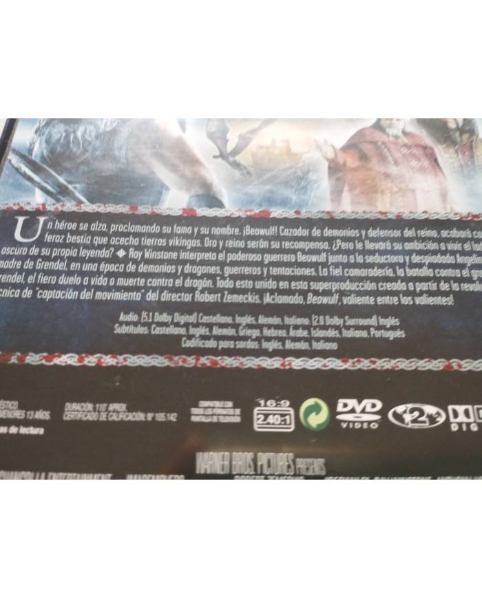 Beowulf Robert Zemeckis Ray Winstone Hopkins Jolie - DVD Español Ingles Reg 2 Am
