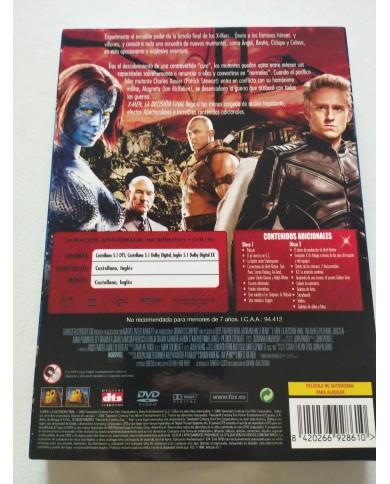 X-Men La Decision Final Hugh Jackman Berry - 2 x DVD Español Ingles Reg 2 X-Men La Decision Final Hugh Jackman Berry - 2 x DVD Español Ingles Reg 2