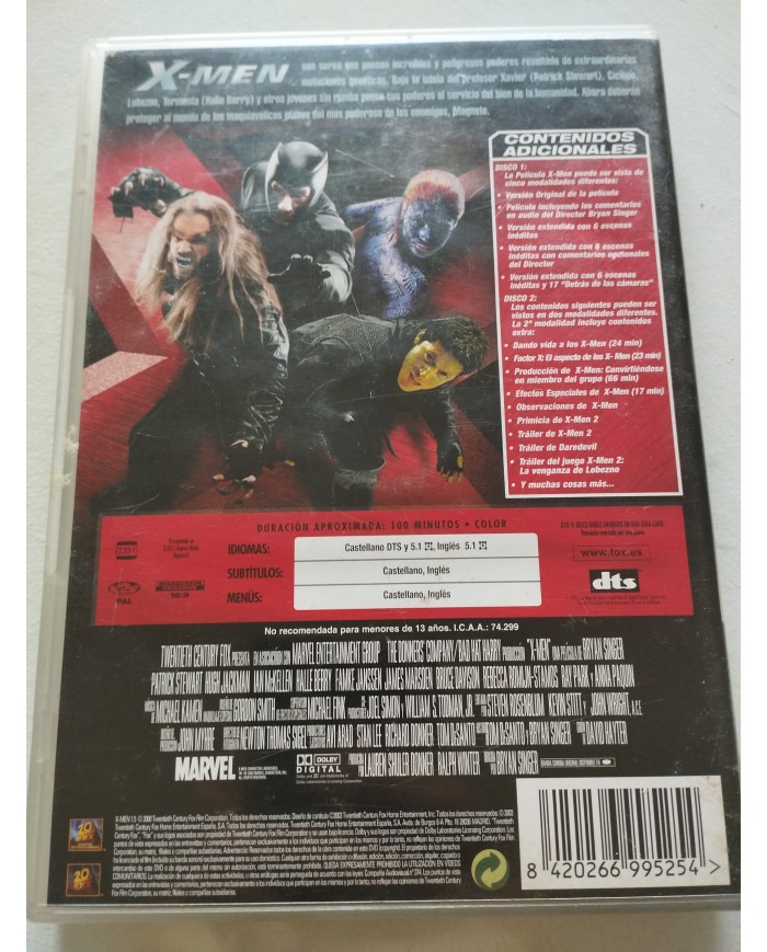 X-Men 1.5 Edicion Especial Hugh Jackman Berry - 2 x DVD Español Ingles Reg 2 Am
