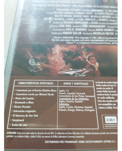Star Trek II La Ira de Khan Montaje del Director - 2 x DVD Español Ingles Reg 2 Star Trek II La Ira de Khan Montaje del Director - 2 x DVD Español Ingles Reg 2
