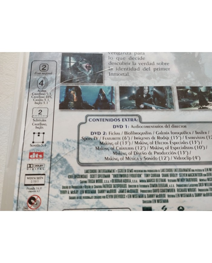 Underworld Evolution Ed Especial Beckinsale - 2 x DVD Español Ingles Reg 2 Am