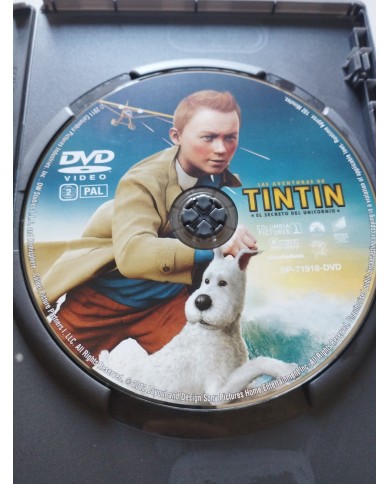Tintin El Secreto del Unicornio Spielberg - DVD Español Ingles Region 2