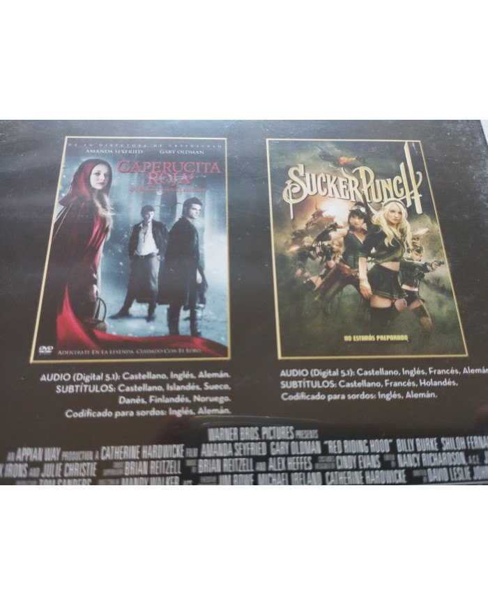 Caperucita Roja + Sucker Punch Gary Oldman - DVD Español Ingles Region 2