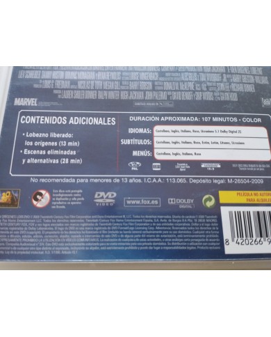 X-Men Origenes Lobezno + Extras Hugh Jackman - DVD Español Ingles Region 2 X-Men Origenes Lobezno + Extras Hugh Jackman - DVD Español Ingles Region 2