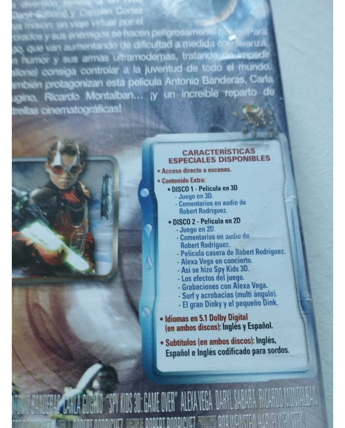 Spy Kids Game Over Antonio Banderas 2 x DVD + Extras Español Ingles Region 2 Am