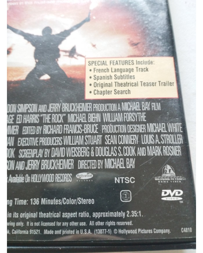 The Rock Sean Connery Nicolas Cage Ed Harris - DVD Region 1 Ingles Español