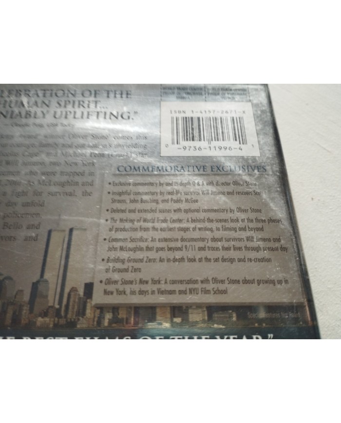 World Trade Center Oliver Stone Nicolas Cage 2 x DVD Region 1 Ingles Español Am