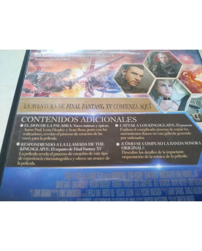 Final Fantasy XV La Película - DVD + Extras Español Ingles Region 2