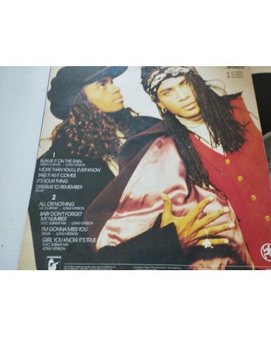 Milli Vanilli All Or Nothing The US Remix Album 1989 - LP Vinilo 12" VG/VG Am