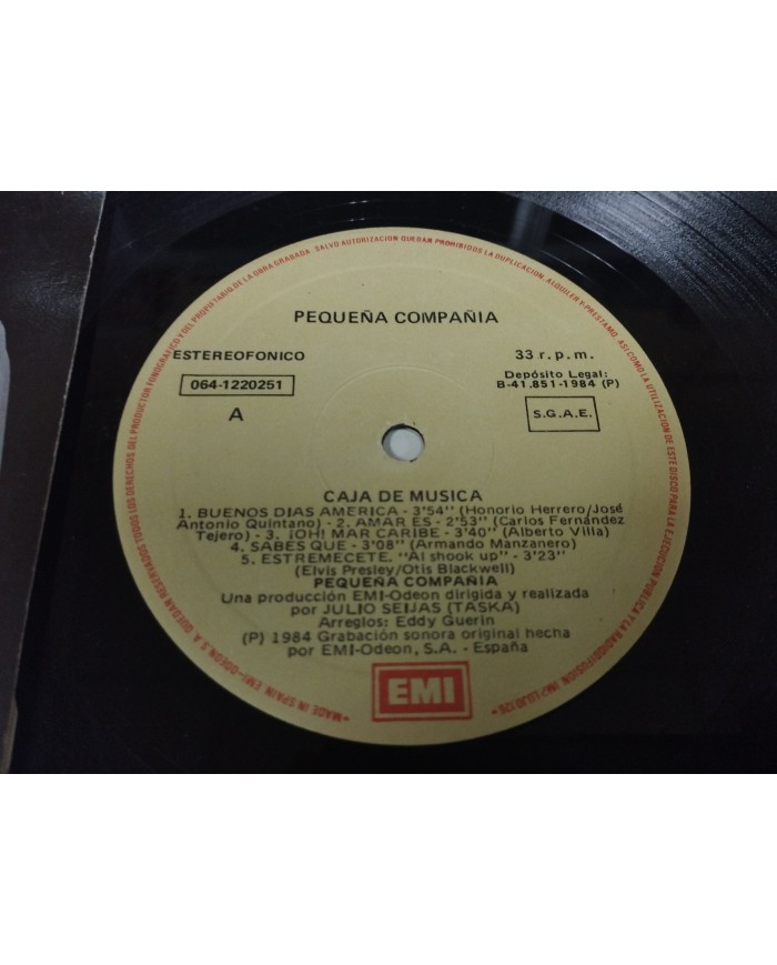 Pequeña Compañia Caja de Musica EMI 1984 - LP Vinilo 12" VG/G+