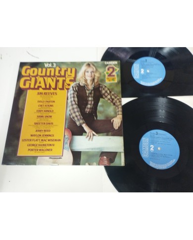 Country Giants Vol 3 Jim Reeves Dolly Parton Chet Atkins 2 X LP 12" Vinilo VG/VG Country Giants Vol 3 Jim Reeves Dolly Parton Chet Atkins 2 X LP 12" Vinilo VG/VG