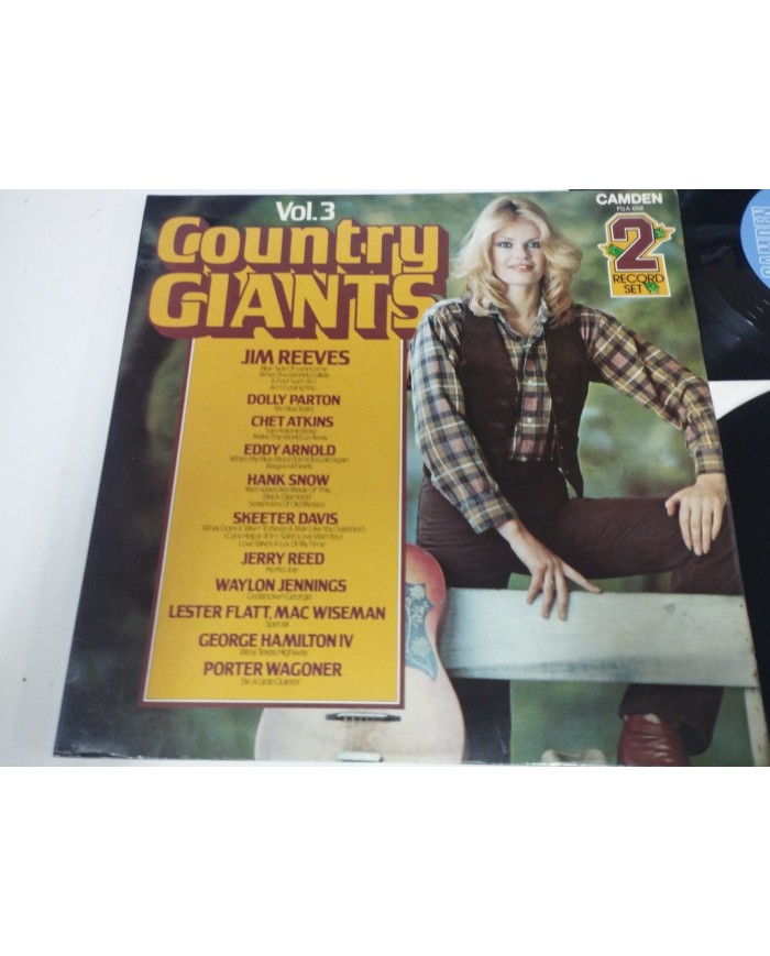 Country Giants Vol 3 Jim Reeves Dolly Parton Chet Atkins 2 X LP 12" Vinilo VG/VG