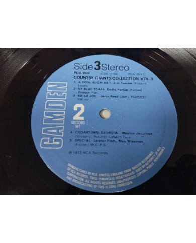 Country Giants Vol 3 Jim Reeves Dolly Parton Chet Atkins 2 X LP 12" Vinilo VG/VG