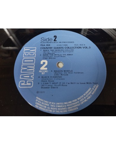 Country Giants Vol 3 Jim Reeves Dolly Parton Chet Atkins 2 X LP 12" Vinilo VG/VG