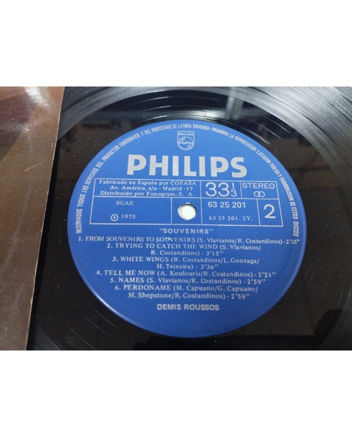 Demis Roussos Souvenirs 1975 Spain Edition - LP Vinilo 12" VG/VG