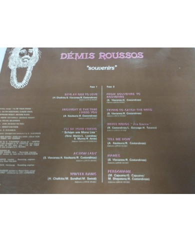 Demis Roussos Souvenirs 1975 Spain Edition - LP Vinilo 12" VG/VG