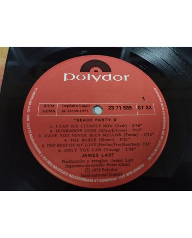 James Last Beachparty 6 Polydor 1975 Spain Edit 2371585 - LP Vinilo 12" VG/VG James Last Beachparty 6 Polydor 1975 Spain Edit 2371585 - LP Vinilo 12" VG/VG