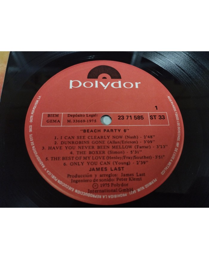 James Last Beachparty 6 Polydor 1975 Spain Edit 2371585 - LP Vinilo 12" VG/VG