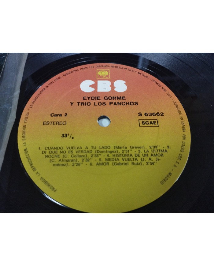 Eydie Gorme Canta Español con Los Panchos 1970 CBS 63662 - LP Vinilo 12" VG/VG