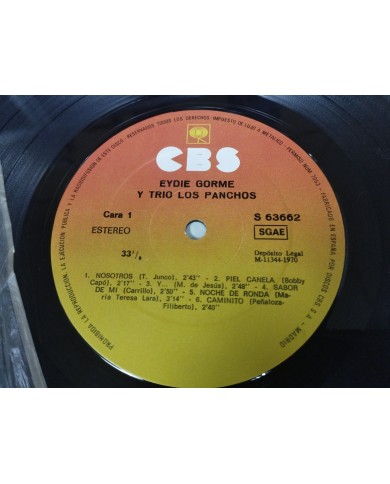 Eydie Gorme Canta Español con Los Panchos 1970 CBS 63662 - LP Vinilo 12" VG/VG