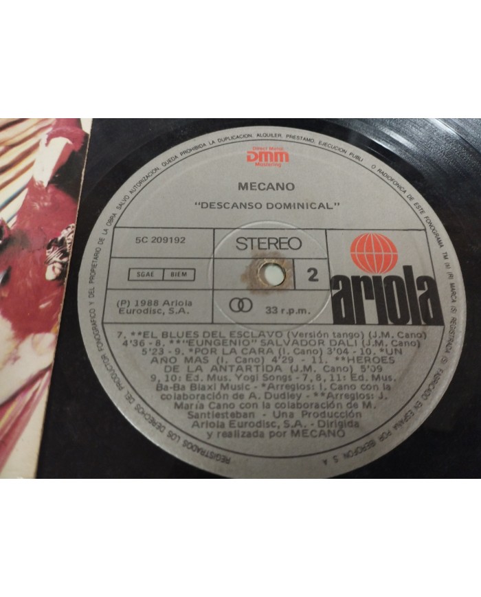 Mecano Descanso Dominical 1988 Ariola 5C 209192 - LP Vinilo 12" G+/G+