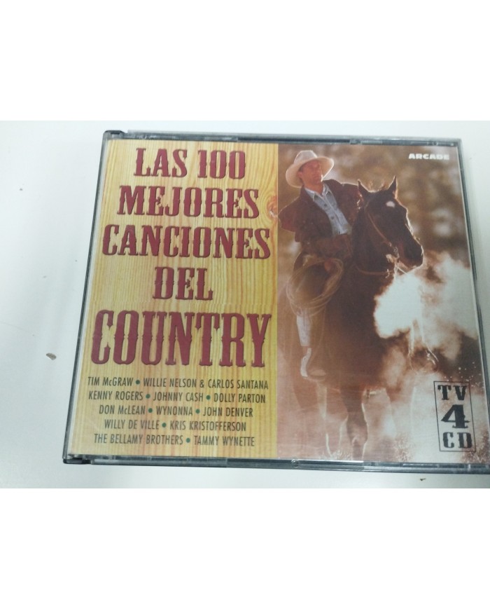 Las 100 Mejores Canciones del Country Kenny rogers Cash 1996 Fat Box - 4 x CD Am