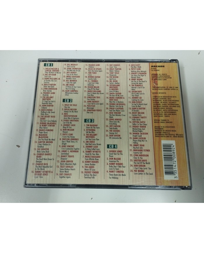 Las 100 Mejores Canciones del Country Kenny rogers Cash 1996 Fat Box - 4 x CD Am