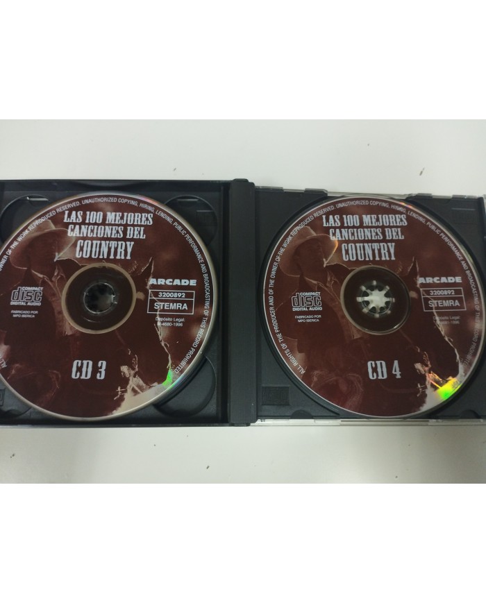 Las 100 Mejores Canciones del Country Kenny rogers Cash 1996 Fat Box - 4 x CD Am