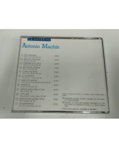 ANTONIO MACHIN LO MEJOR DE EXITOS 1990 CD EMI EDICIONES DEL PRADO