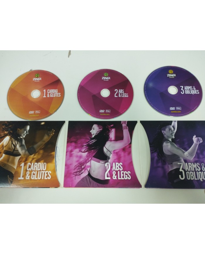 Zumba Fitness Target Zones Tanya Beardsley Cardio Glutes Abs Legs - 3 x DVD PAL
