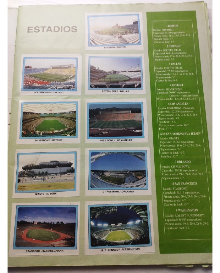 Campeonato Mundial de Futbol USA 94 Maradona  - Album de Cromos Completo